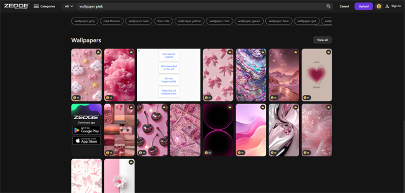 zedge pink wallpaper