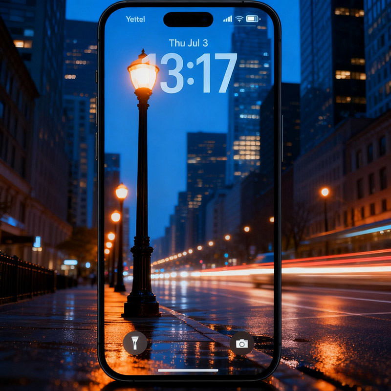 efeito de papel de parede minimalista ios 26 no iphone