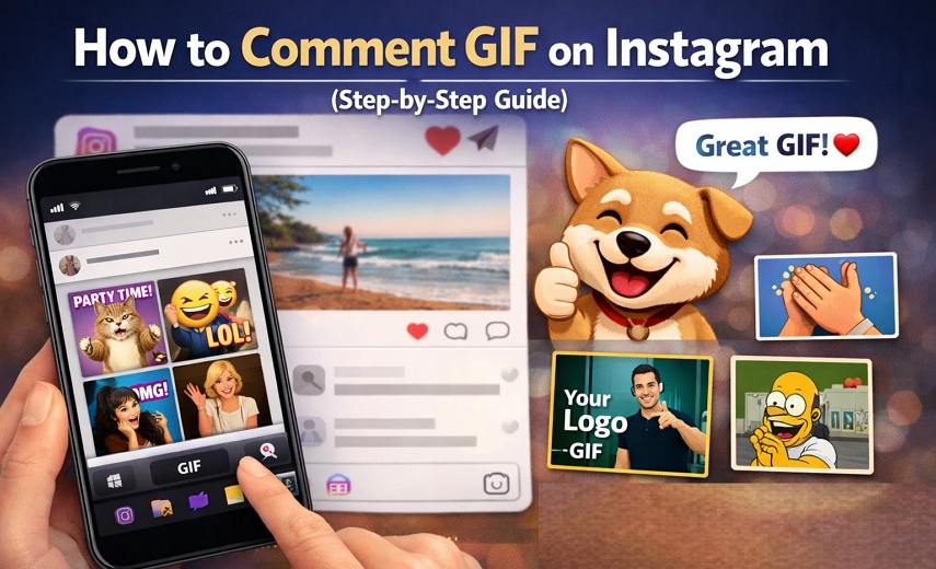 comment GIF on Instagram post and reels