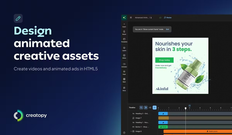 Creatopy animated GIF banner maker