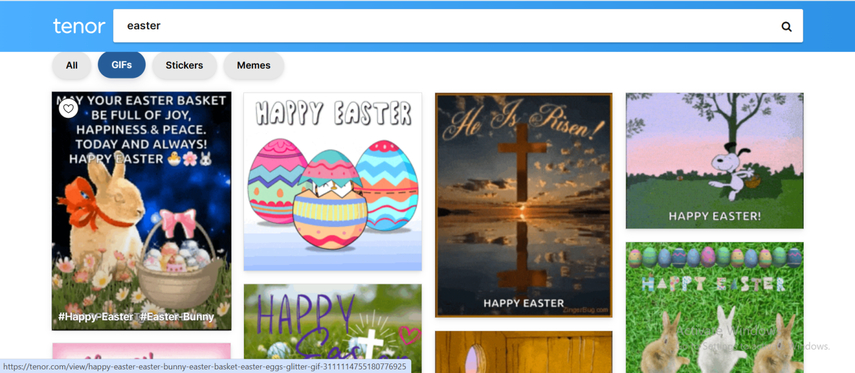 tenor search results for easter gifs and bunny animations