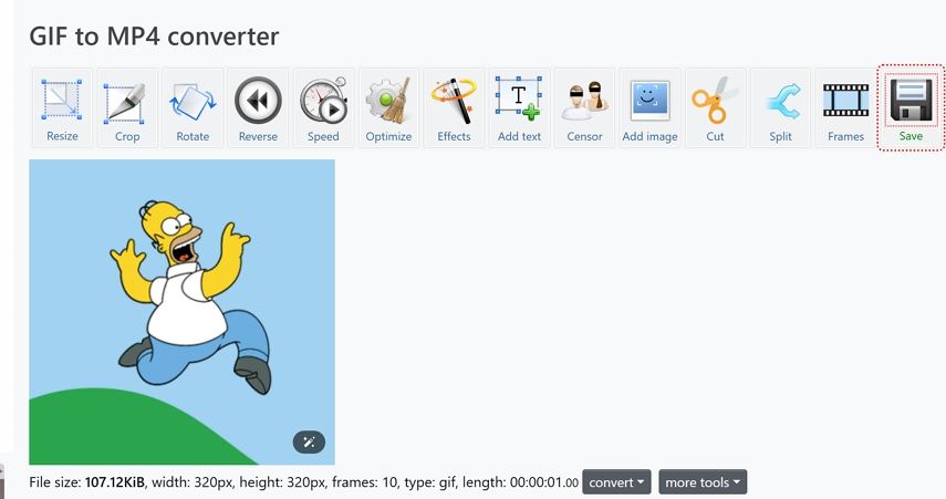 ezgif GIF to MP4 Converter