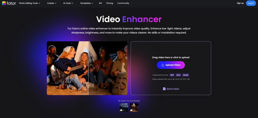 Enhance pixelated GIF in Fotor