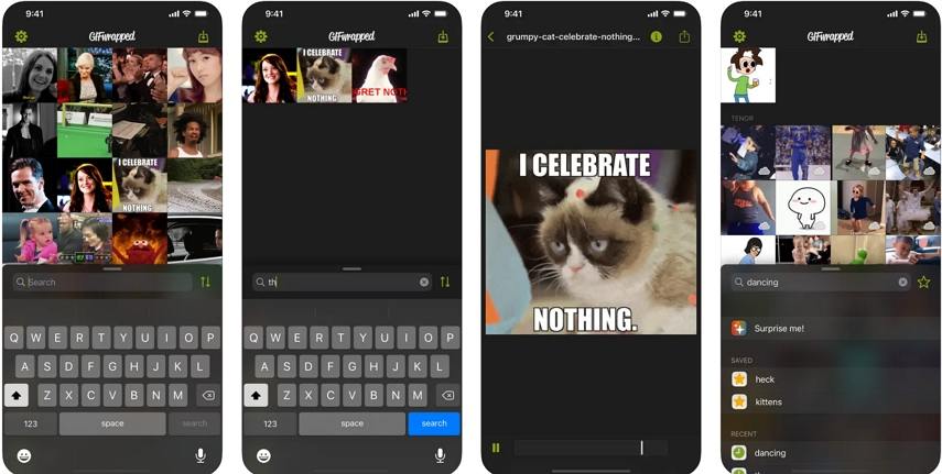 gifwrapped GIF app on iphone