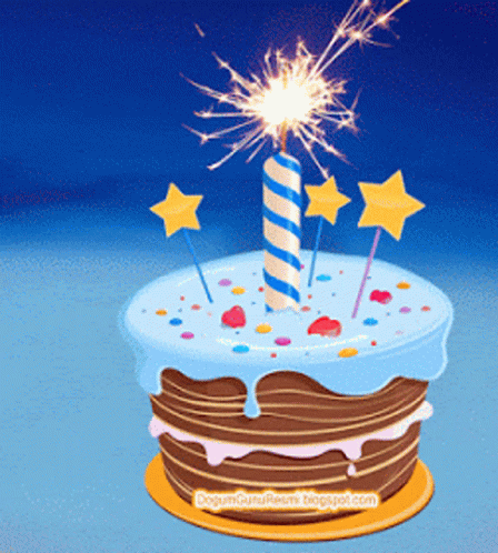 happy birthday cake candle gif