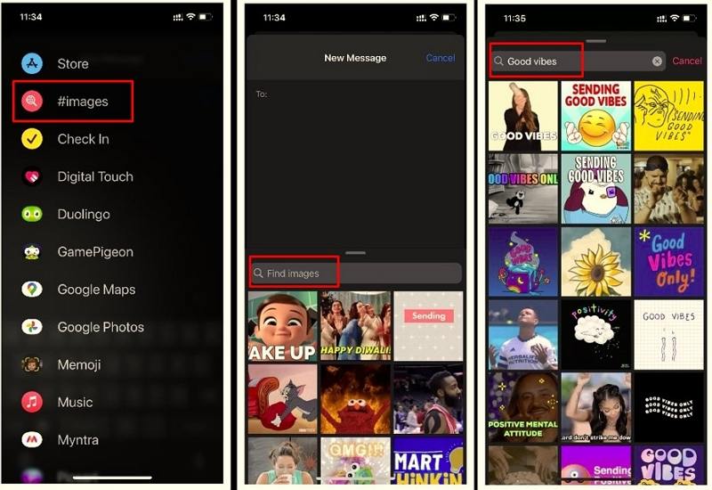 how to send gif in imessage