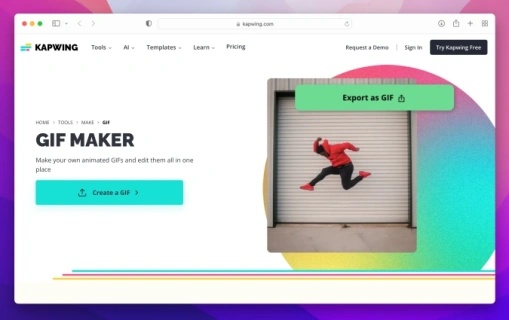 kapwing glitter gif creator