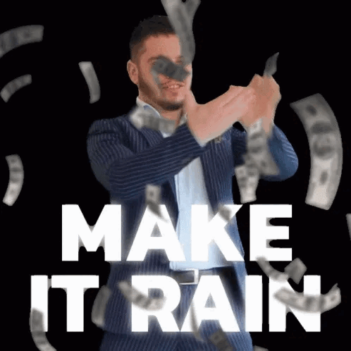 make it rain man in suit