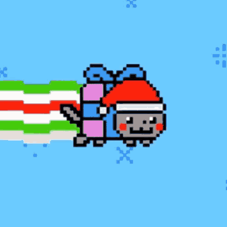 Christmas Nyan Cat GIF