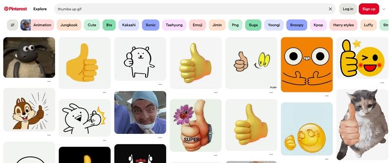 pinterest thumbs up gifs