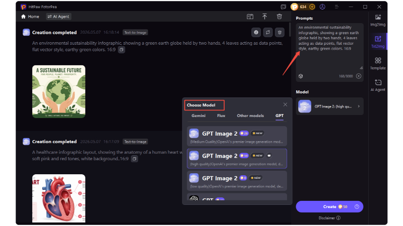 GPT Image 2でテキストプロンプトからAIインフォグラフィックを生成