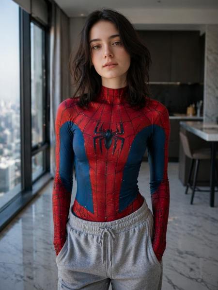 luxury apartment spidergirl portrait