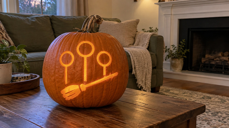 A Quidditch Themed Pumpkin