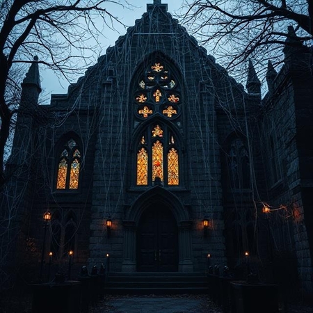 spooky cobweb candles