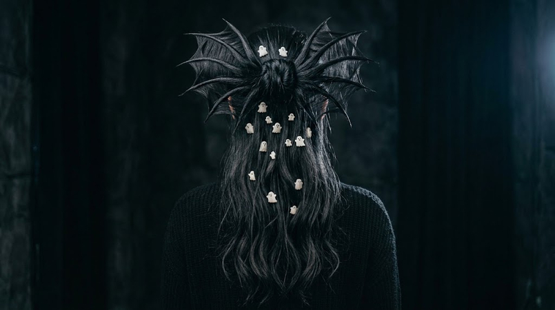 bat bow halloween hairdos