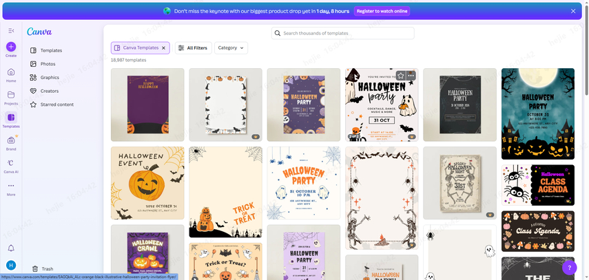 Modelos gratuitos de capas de Halloween para o Facebook