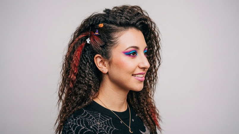 no heat crimped waves hair for halloween