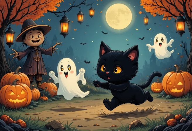 friendly halloween cartoon characters