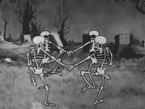 lively skeletal dance