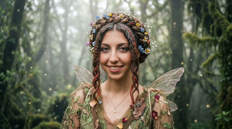 fairy flower crown braids halloween hairstyles