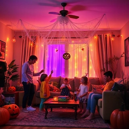 cobweb themed family decor