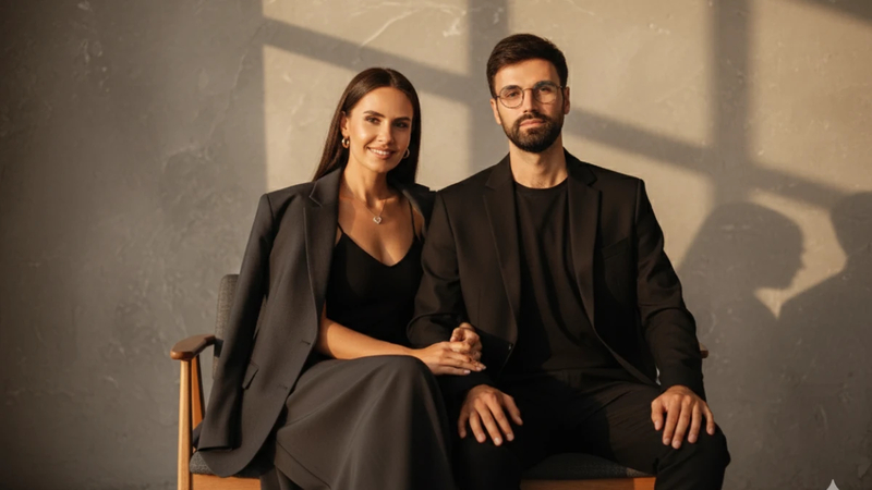 gemini couple photos split personality shot