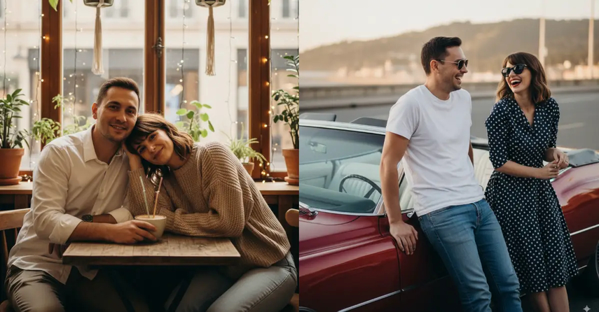 gemini couple photos the mirror pose