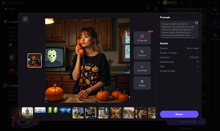 제미니 AI 할로윈 프롬프트