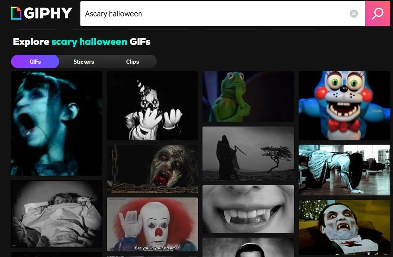 giphy scary halloween