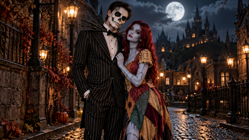 spooky halloween couple