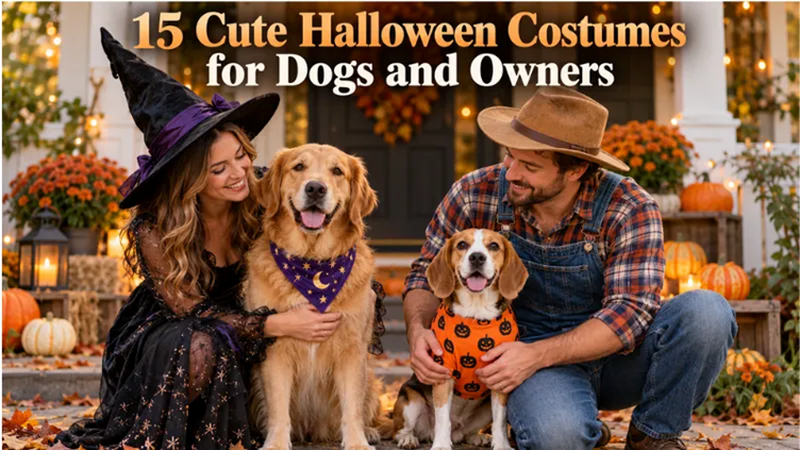 matching halloween outfits with dogs