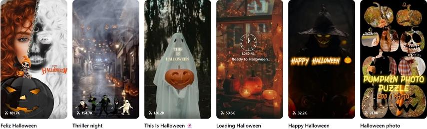 Halloween video templates