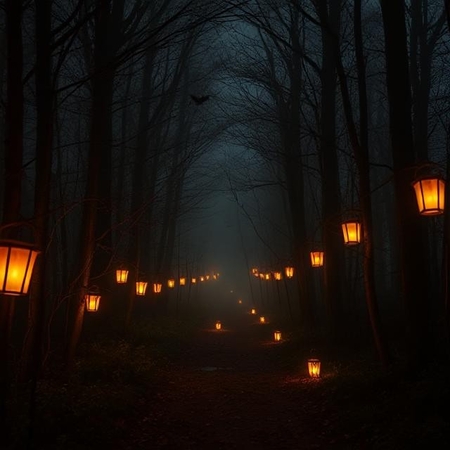 spooky lantern street