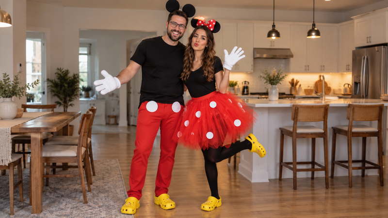playful disney inspired couple