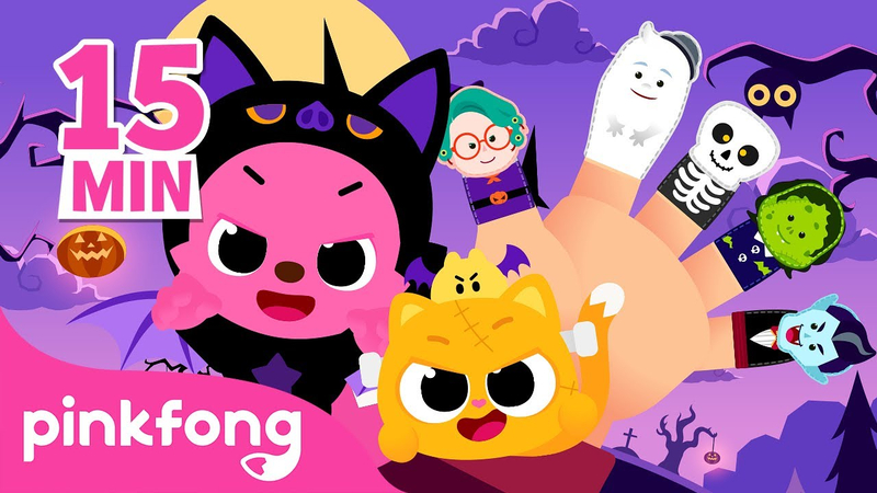cheerful halloween animated characters