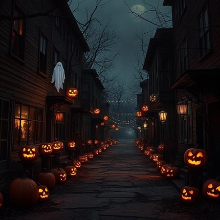 scary street at night