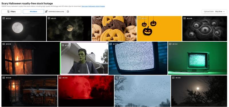 shutterstock scariest halloween videos