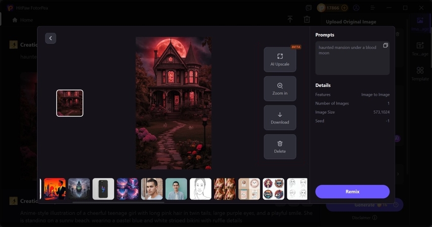 finalize the ai halloween image