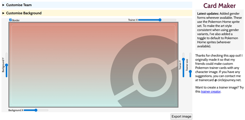 trainer pokemon maker
