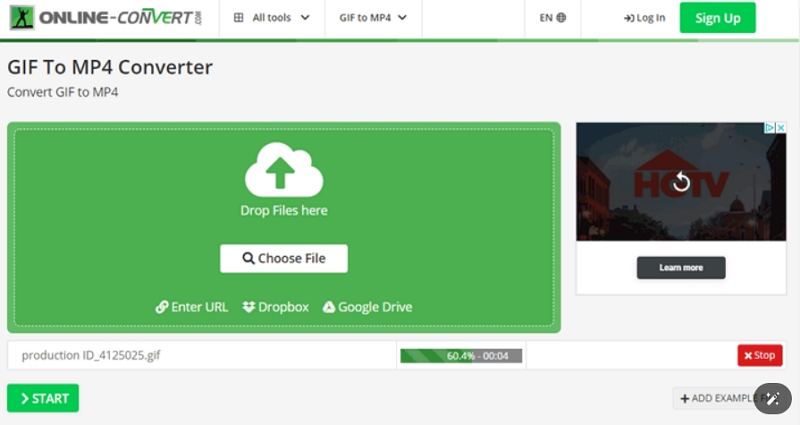 gif를 mp4로 온라인 변환