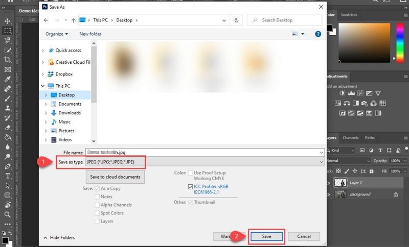 change psd to jpg