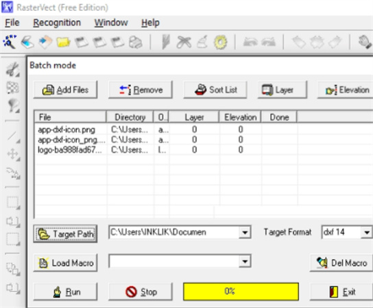 convertire png in dxf