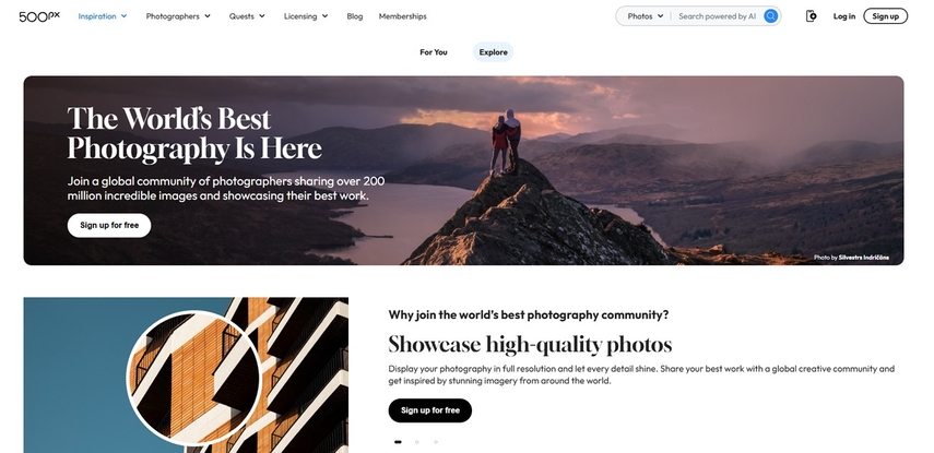 web hosted images 500px