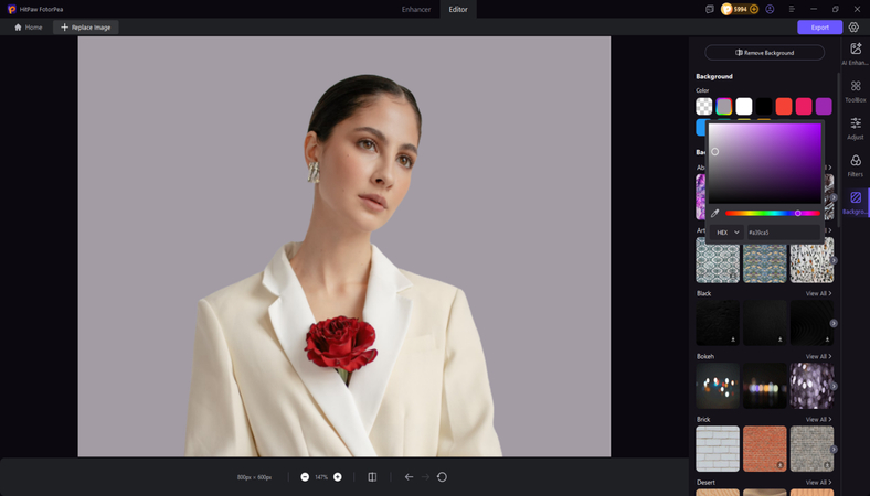 ai background color changer