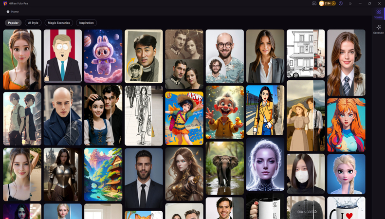 ai-generated celebrity as children images Artbreeder