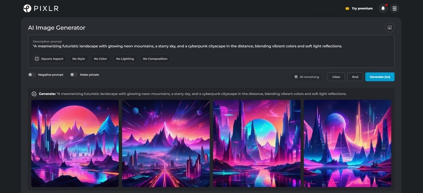 pixlr ai wallpaper generator