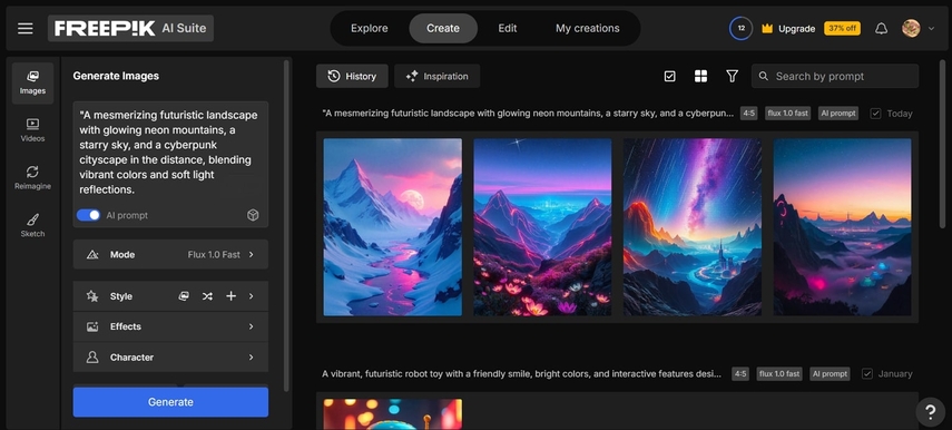 freepik ai wallpaper generator