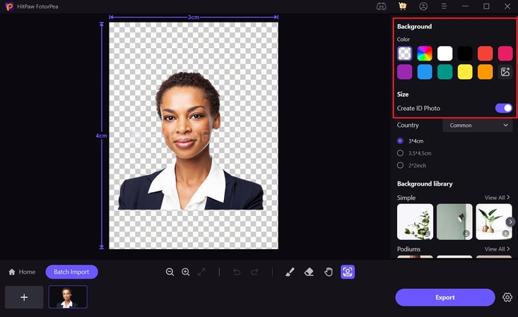change background id card photo