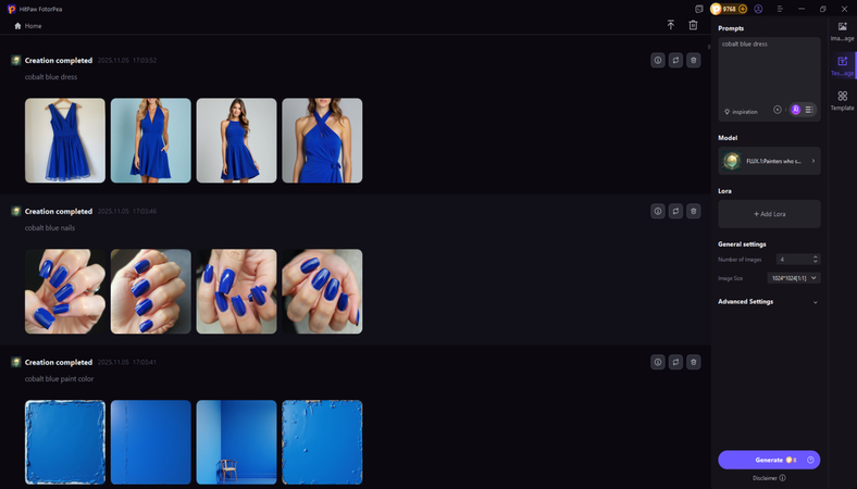 코발트 블루 네일