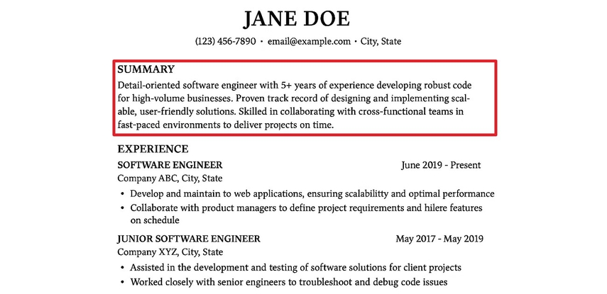 a good personal profile and summary cv